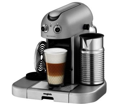 NESPRESSO 11335 Nespresso GranMaestria Coffee Machine & Aeroccino - Silver